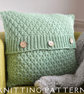 Cushion Cover Knitting Pattern Little Diamonds Printed Copy