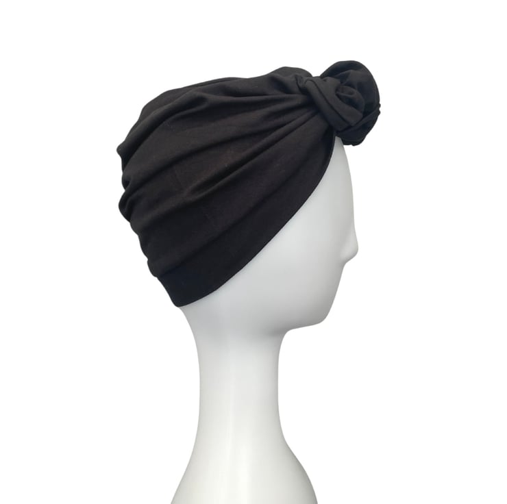 Black Knot Turban, Stylish Turban Head Wrap, Wo - Folksy Black Knot Turban, Stylish Turban Head Wrap, Wo - Folksy