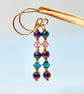 Rainbow Hematite & Crystal Earrings, Birthday, Anniversary, Sparkly Gift For Her