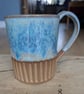 Turquoise half carved mug - Image 1