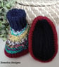 Baby Hand Knitted Booties 0-3 months size  - Image 4