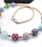 lampwork glass polka dot necklace - Image 4