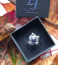 Sterling silver and blue goldstone gothic ring - Image 5