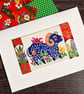 Chinese paper-cut cards, card for rabbit lover, card for Aries, Aries the ram - Image 4