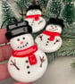 Snowman - Fused Glass Christmas Tree Decoration - Image 5