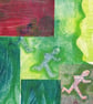 Saturday Morning Park Run number Two.  Monoprint  - Image 2