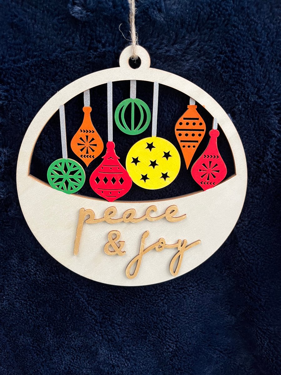 Peace and Joy Christmas decoration