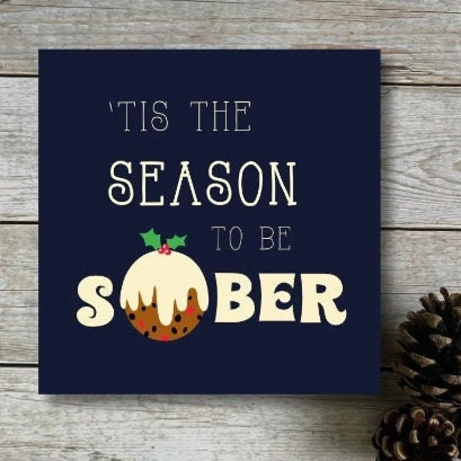 Sober Christmas cards 10-pack with envelopes, Sobriety Gift, AA gift, Sober Card