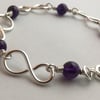 Amethyst Infinity Bracelet
