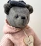 Teddy, handmade UK designed adult collectors bear. One of a kind keepsake gift - Image 3