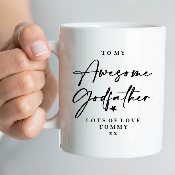 Awesome Godfather mug, godparent gift, birthday gift for godfather, godfather fa