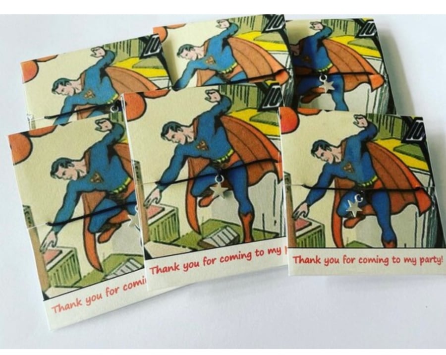 Party bag bracelets bundle x6 party bag filler wish bracelets unisex boys girls