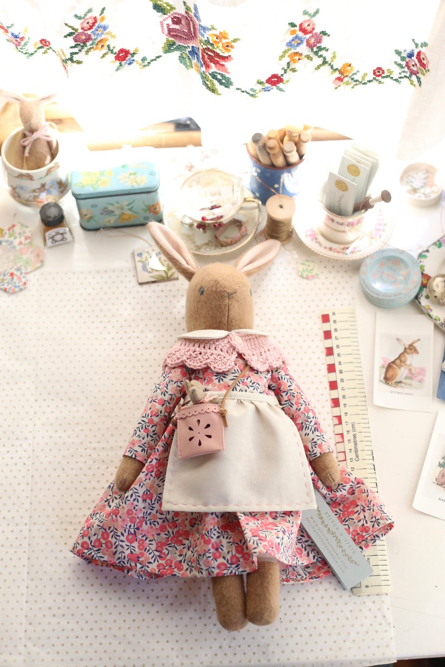 Heirloom Liberty Bunny - Large size Wiltshire Pink