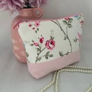 Perfectly Imperfect, Cosmetic Bag, Zipped Purse, Make up Bag, Floral Purse