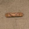 Hair clip made from an exotic wood