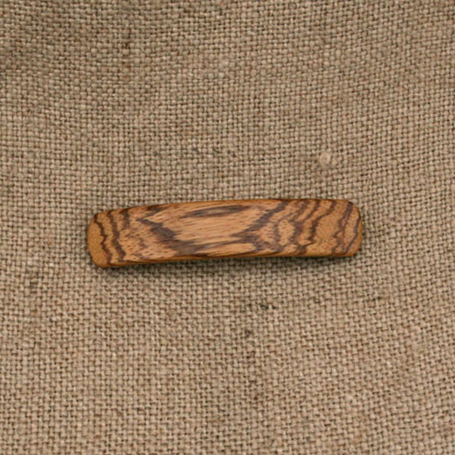 Hair clip made from an exotic wood