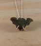 Sterling Silver Labradorite Gemstone Bat Necklace (SKU201025E)