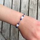 Pearl and Lapis Lazuli Bracelet
