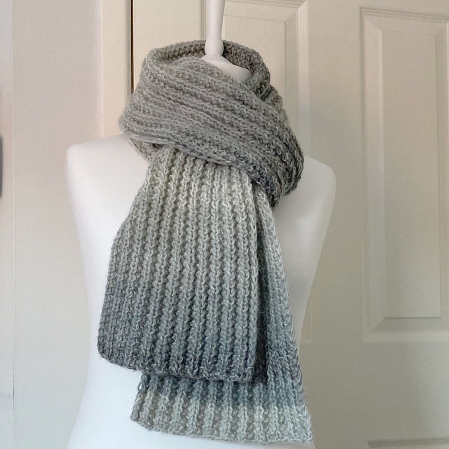 The Shades of Grey Knitted Fusion Scarf 