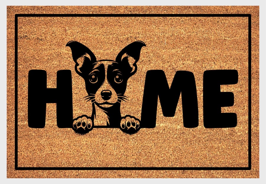Toy Fox Terrier Home Door Mat No.1 - Toy Fox Terrier Welcome Mat - 3 Sizes