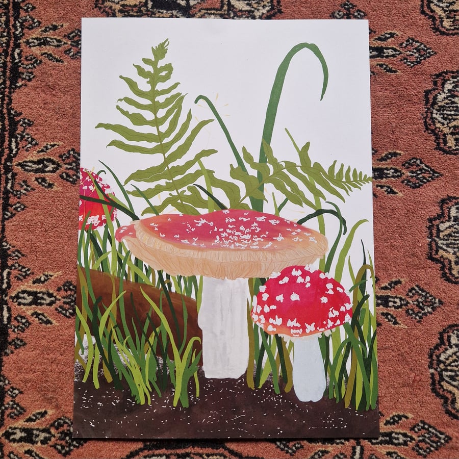 Fungi Woodland Illustration
