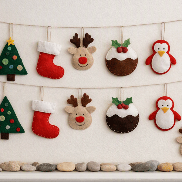 Hand made felt Christmas Garland