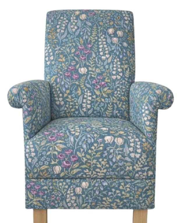 Adult Armchair iliv Kelmscott Jade Fabric Chair Floral Accent Green Fireside