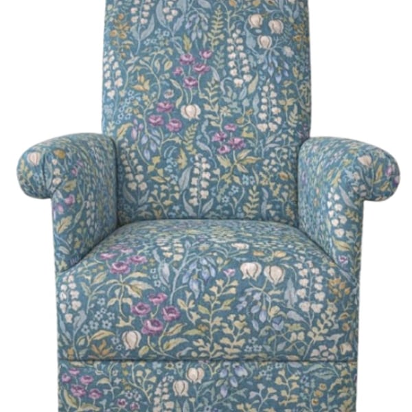 Adult Armchair iliv Kelmscott Jade Fabric Chair Floral Accent Green Fireside