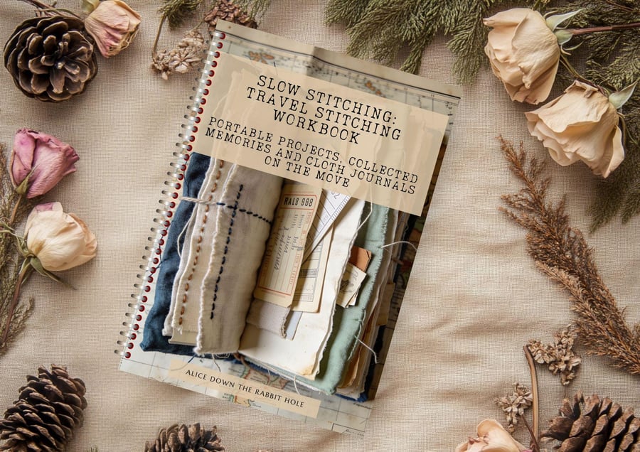 Slow Stitching While Travelling Workbook (PDF) - Textile Memory Keeping