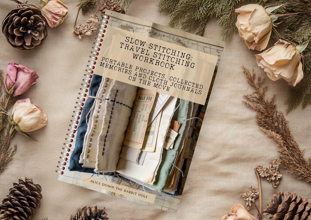 Slow Stitching While Travelling Workbook, Textile Memory Keeping