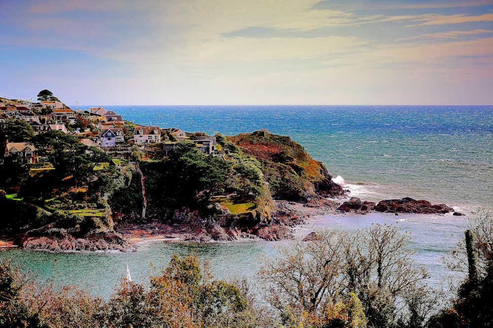 Cornwall Picture Polruan Headland Photo Print Fowey