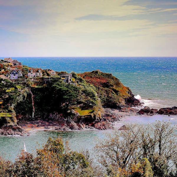 Cornwall Picture Polruan Headland Photo Print Fowey