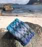 Hand knitted, lined headband featuring Celtic design ROCK POOL  - Image 1