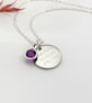New Baby Mum Pendant Name Dob date of Birth Weight Birthstone Necklace - Image 2