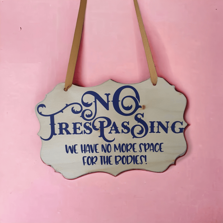 Handmade Funny wall hanging sign