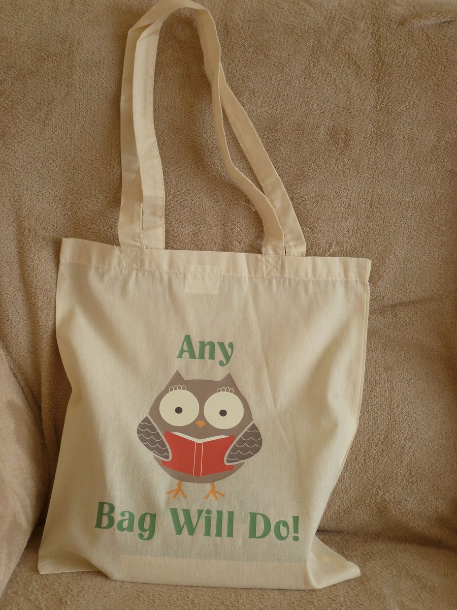 Bag, Tote - Shopping - Gift Bag - Carrier Bag 100% cotton & Decorated