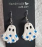 Halloween Ghosts (Blue) Polymer Clay Earrings. 316 Surgical Stainless Steel 