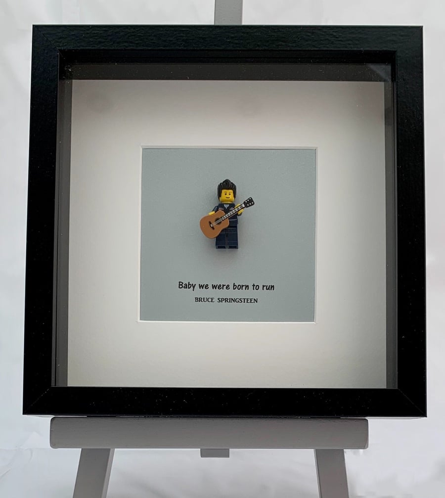 Bruce Springsteen Custom Mini Figure framed picture