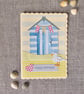 Large Beach Hut Birthday Card Size 7" x 5" Handmade and Unique - Image 3