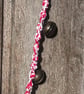 12 Bells of Christmas macrame candy stripe garland with metal  jingle bells - Image 4