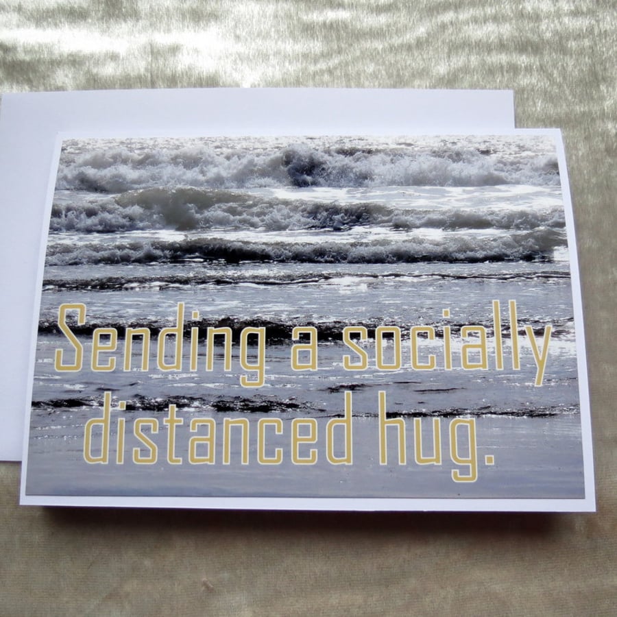 Empathy Card.  Sending a socially distanced hug.  Blank inside.
