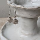 Handmade Textured Dainty Drop Earrings