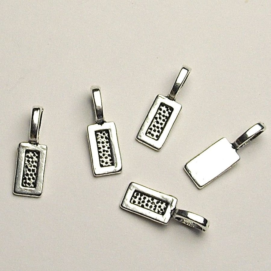 20 x Tibetan Silver Glue on Tag Bails for Pendant and Cabochon Jewellery