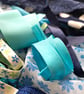 Slow stitching kit - blue theme. Fabric remnants, fabric bundle - Image 6