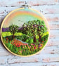 Rainbow landscape embroidery hoop art - Image 4