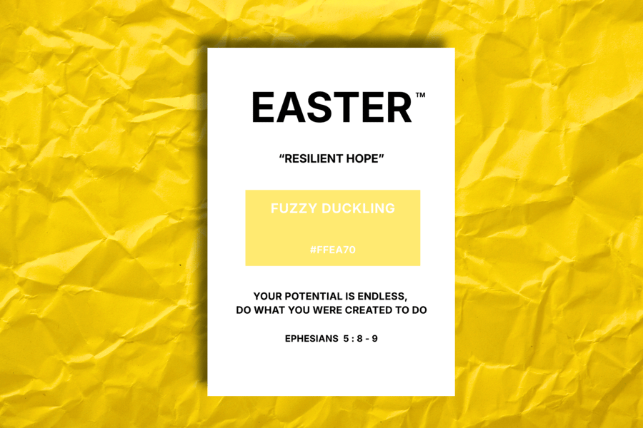 Easter Greeting Card – FUZZY DUCKLING Colour Swatch Series (A6 Blank Inside)