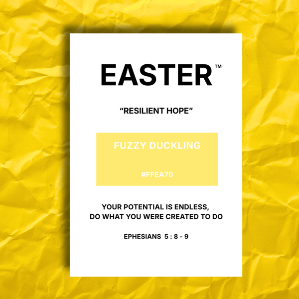 Easter Greeting Card – FUZZY DUCKLING Colour Swatch Series (A6 Blank Inside)