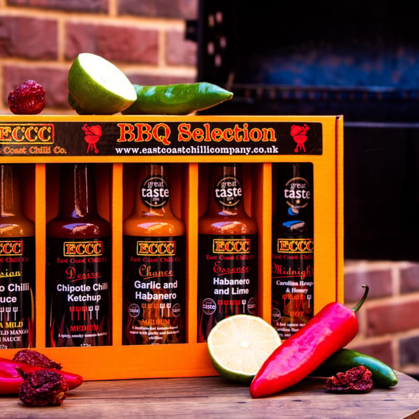 BBQ Chilli Sauce Gift Box - 5 Sauces from Extra Mild to Hot