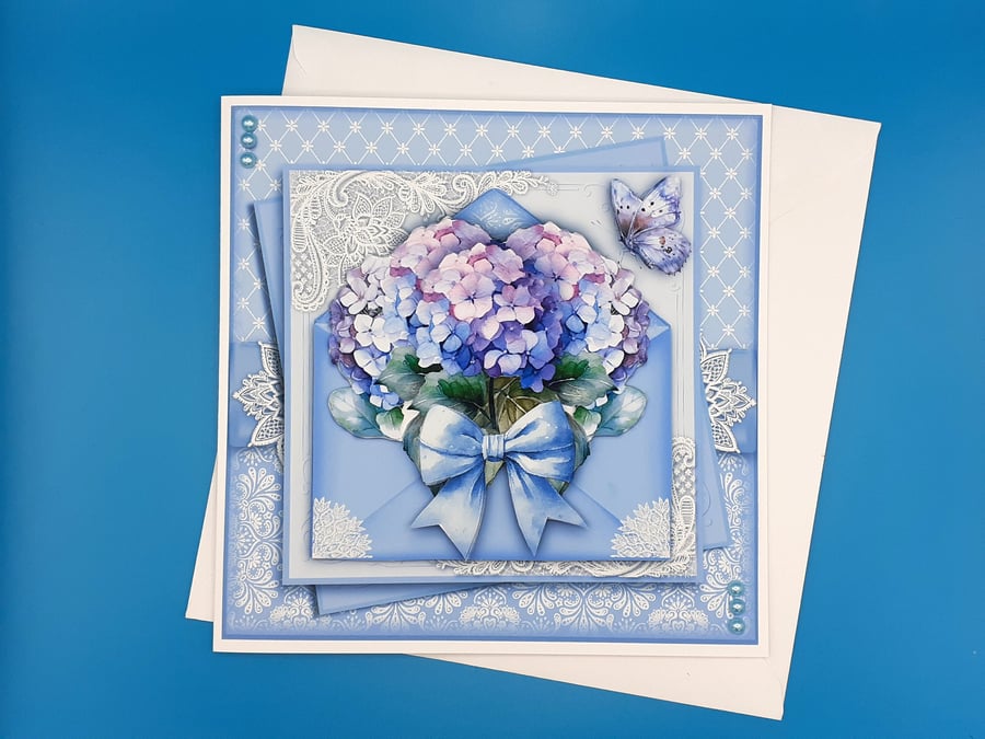 Birthday Card For Her, Large, Decoupage 