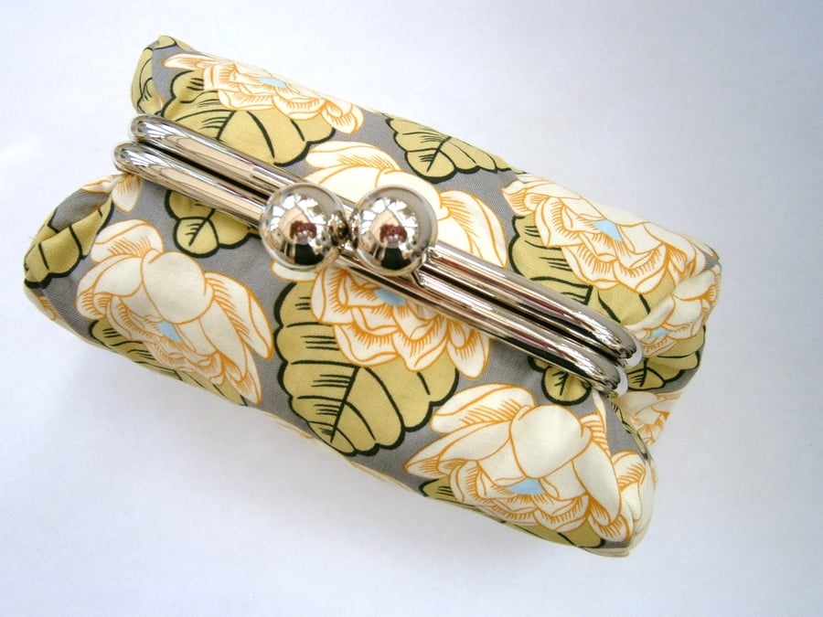 Amy Butler Lotus Flower Clutch Bag  Make up Purse